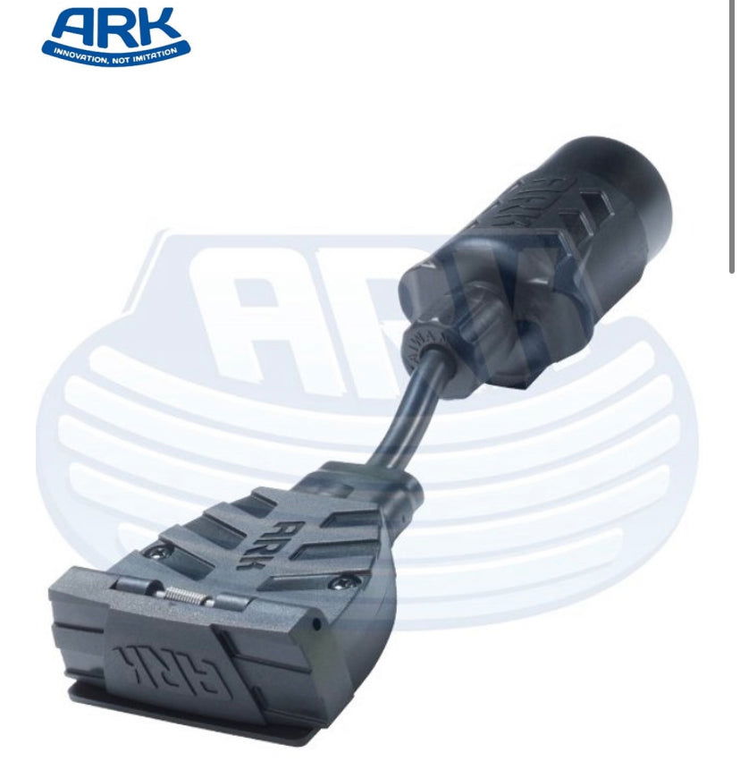 Ark 7 Pin Flat To 7 Pin Round Trailer Adaptor