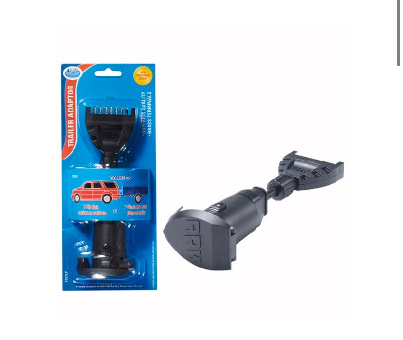 Ark 7 Pin Flat To 7 Pin Round Trailer Adaptor