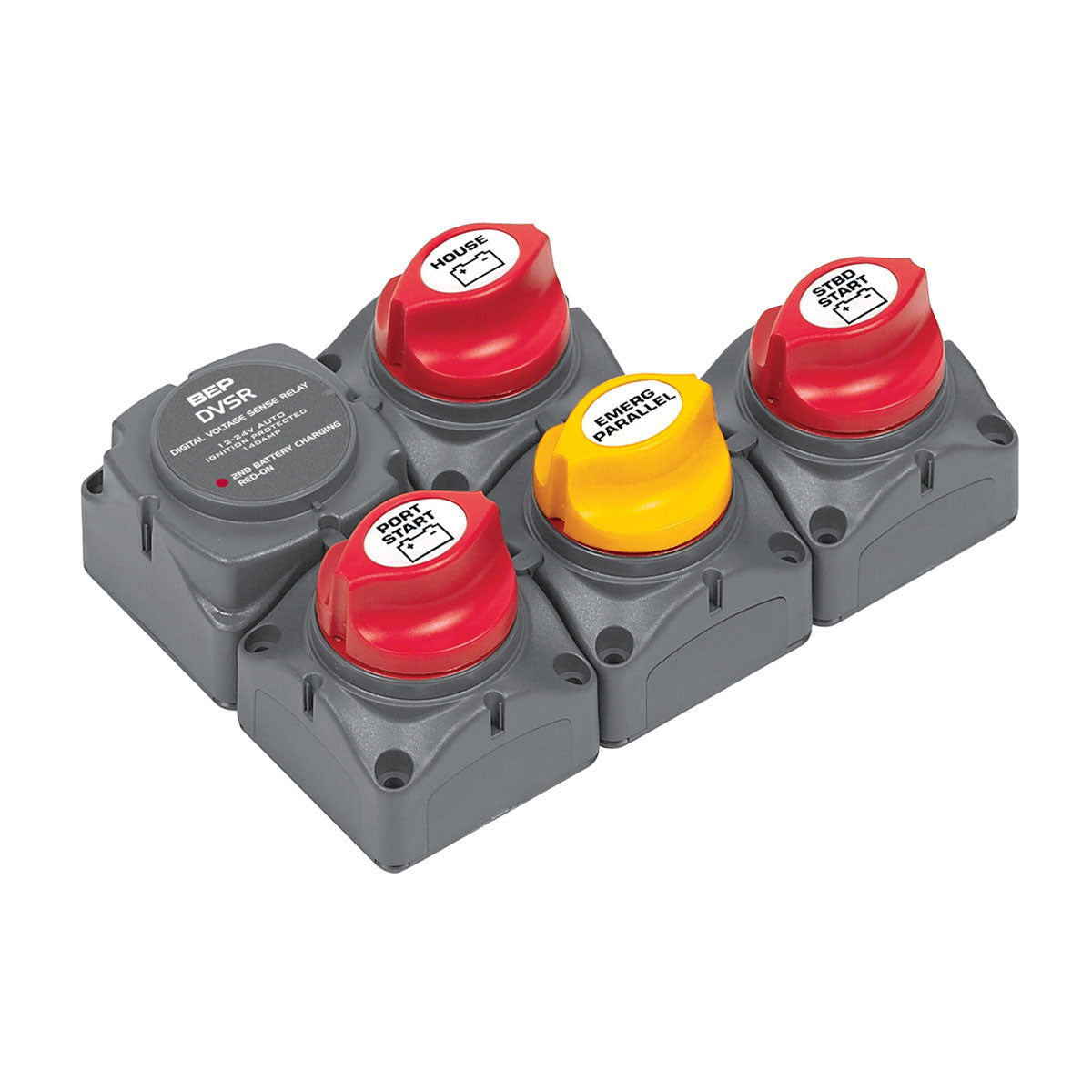 BEP Battery Distribution Cluster with DVSR – Twin Inboard Three Battery Banks