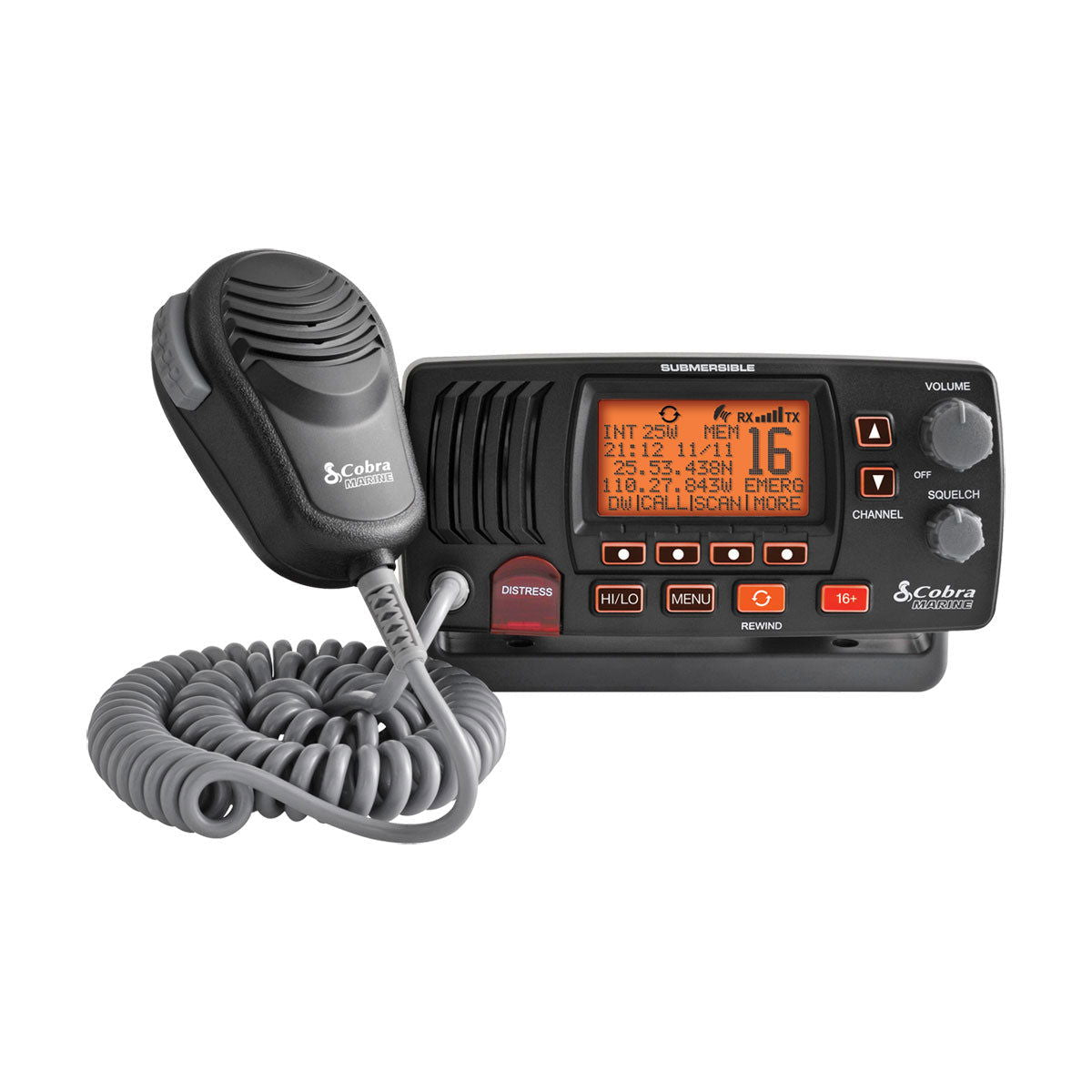 Cobra Marine VHF Radio – Class-D Fixed Mount