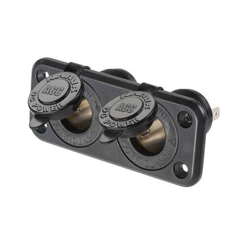 NARVA HEAVY DUTY FLUSH MOUNT TWIN ACCESSORY/DUAL USB SOCKETS (BLISTER PACK OF 1)