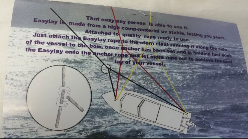 EASYLAY Easy Lay Boat anchor mooring tethering Bridle Keep your fishing position