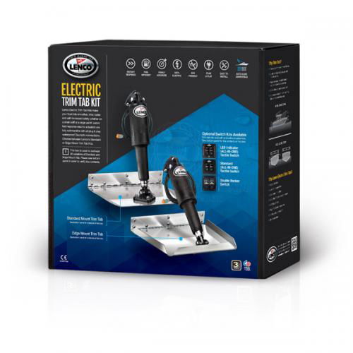 LENCO COMPLETE TRIM TAB ELECTRO POLISHED STANDARD MOUNT KITS