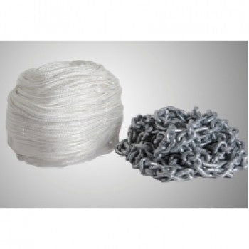 Lone Star Rope and Chain Kit RC8x130 - Suits GX3 and Elite3 Winches - Pre-spliced Including SS Thimble and D-Shackle