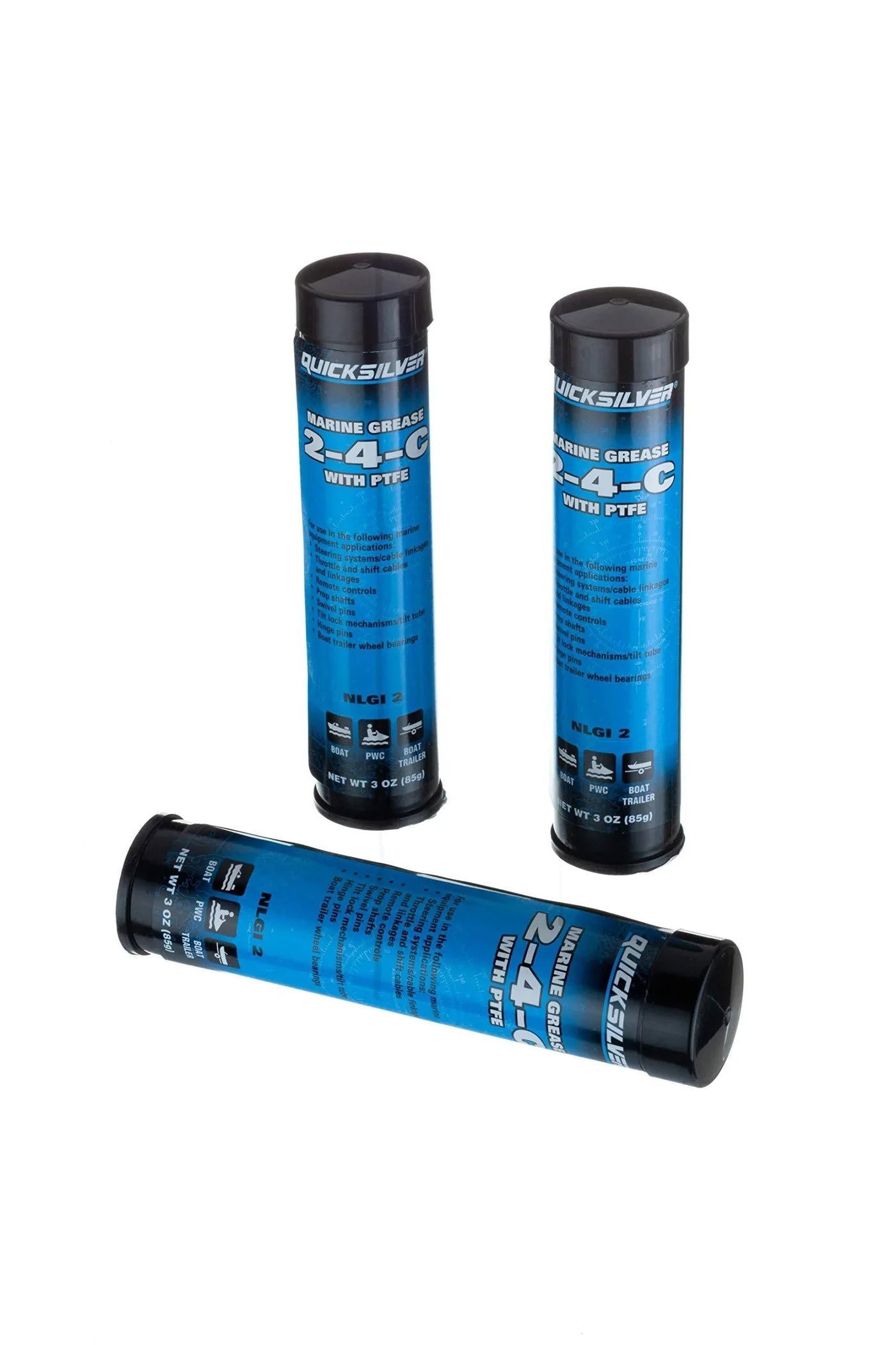 Mercury/Quicksilver 802861Q1 2-4-C Marine Grease/Lubricant with PTFE, 3-Ounce Cartridge