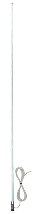 Marine VHF deck mount white antenna, 156-162MHz, UHF Male, 50W, 2.1dBi - 2.1m