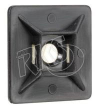 NARVA 28mm X 28mm BLACK SELF ADHESIVE CABLE TIE MOUNT (PACK OF 25)