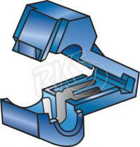 NARVA BLUE 6.3mm EZY-TAP WIRE CONNECTOR (BLISTER PACK OF 8)