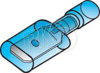 NARVA BLUE HIGH TEMP FULLY INSULATED 6.3mm MALE BLADE CRIMP TERMINAL (BLISTER PACK OF 8)