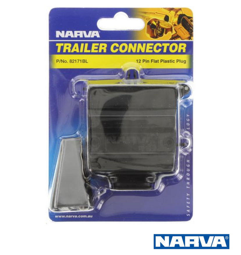 Narva 82171BL 12 Pin Flat Trailer Plug