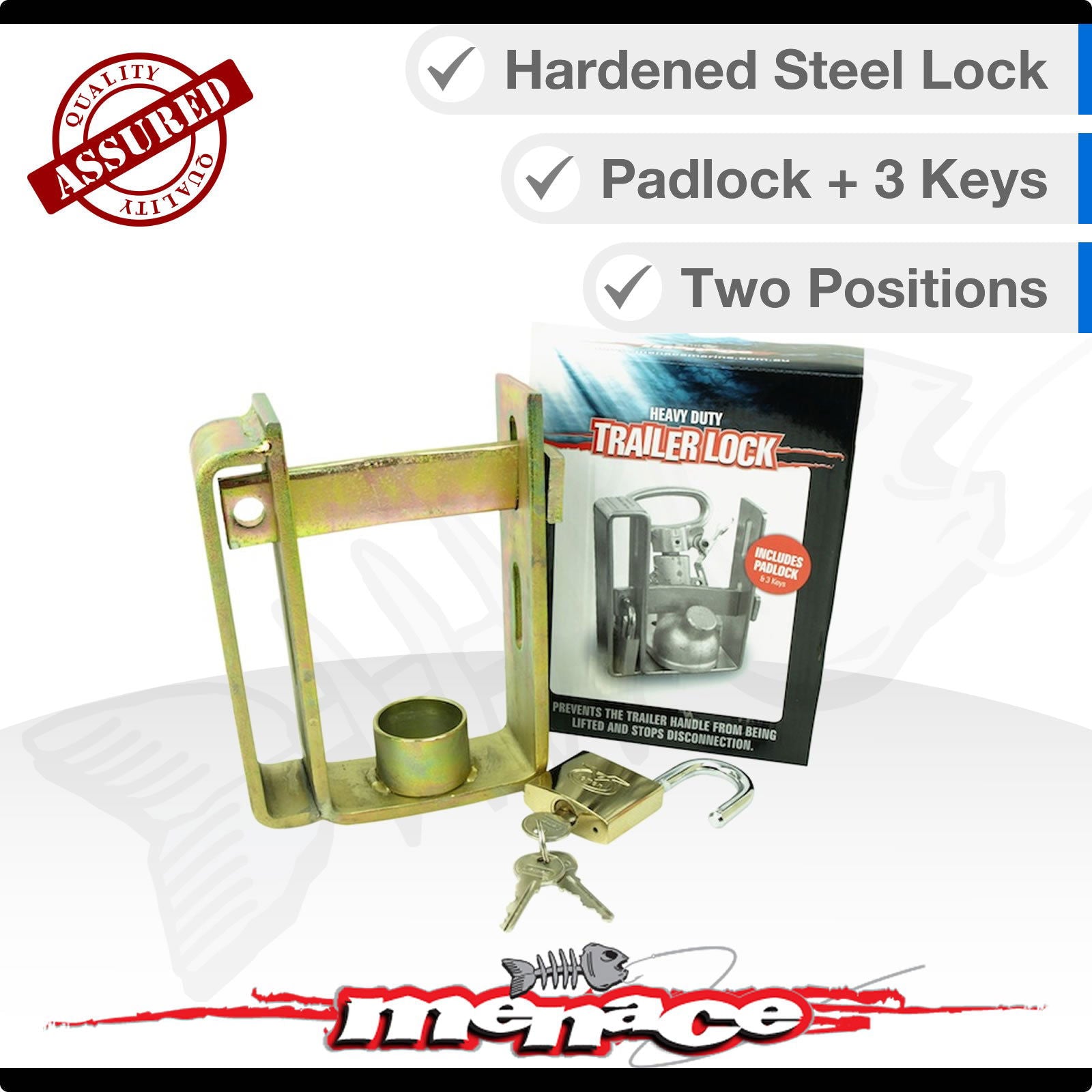 Trailer Tow Ball Lock ON/OFF with padlock