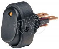 NARVA SPST OFF/ON 12V ROCKER SWITCH WITH AMBER LED LIGHT (BLISTER PACK OF 1)