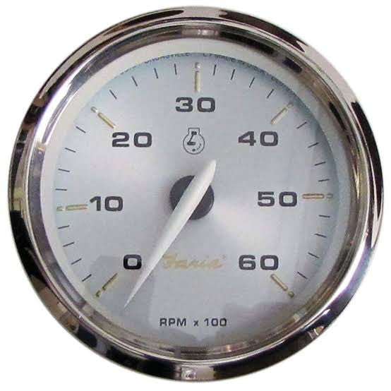 Faria Kronos Marine Boat 4inch 6000 RPM Tachometer Tach Gas Inboard I/O Engine