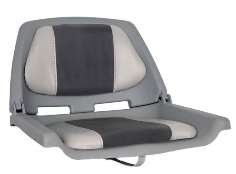 Oceansouth Fishermans Folding Padded Boat Seat Grey & Charcoal