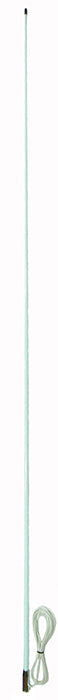 Omnidirectional 27MHz marine deck mount antenna. 27.68-27.98 MHz, 25W, UHF male PL259, 4.5m cable, 2.1 dBi - 2.4m