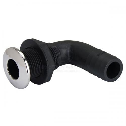 SKIN FITTING - 90 DEGREE TAIL - NYLON & STAINLESS STEEL