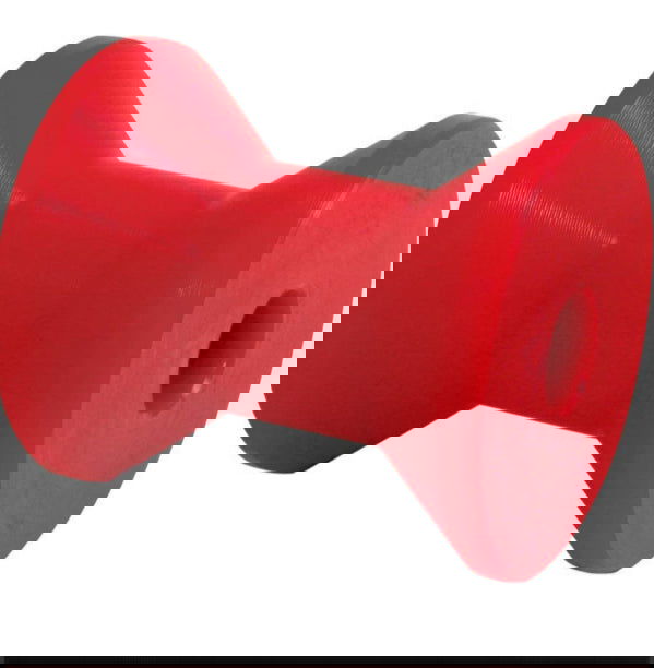 Soft Red Polyurethane Bow Roller 75x70mm