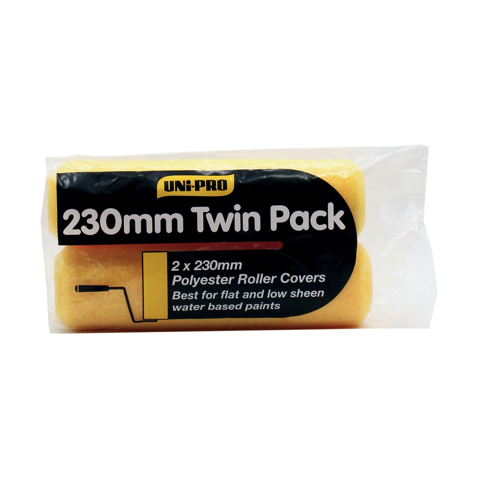UNi-PRO 230mm Polyester Roller Covers Twin Pack 10mm Nap