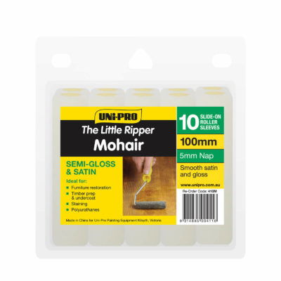 UNi-PRO Little Ripper 100mm Mohair Covers 10 Pack 5mm Nap