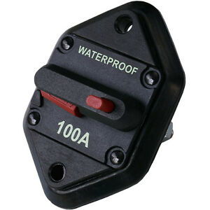 Viper 100 Amp Flush Mount Circuit Breaker Inc Rubber Seal