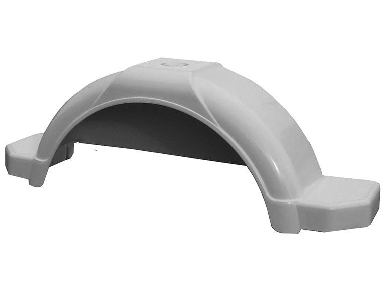White Plastic Guards 14″ Inc Mudflap