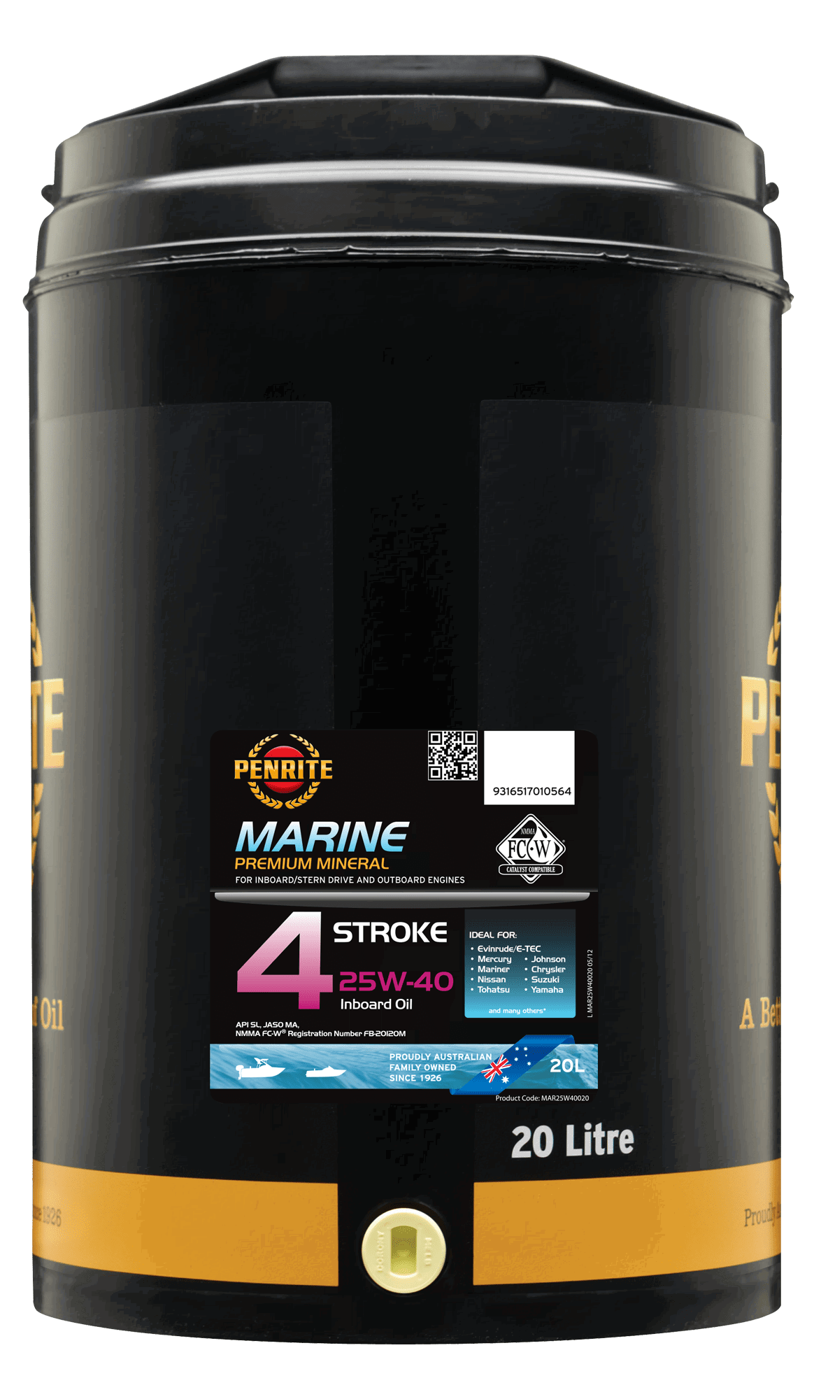 MARINE INBOARD 4 STROKE 25W-40 (Mineral)