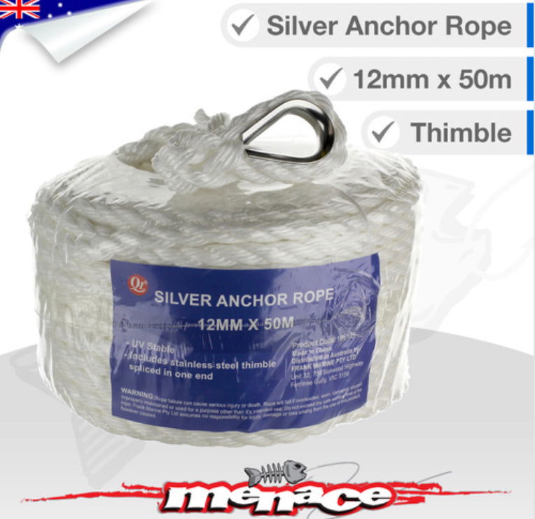 Marine Anchor Rope Braided 12mm x 50m