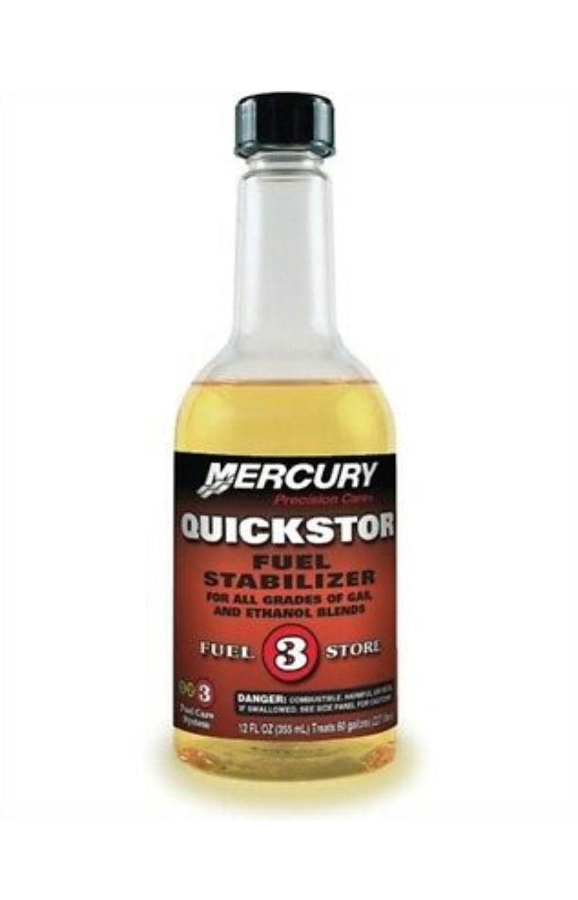 Mercury Marine Quicksilver Quickstor Fuel Stabilizer Treatment 12oz 92-8m0047932