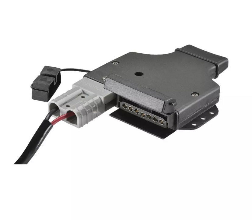 Narva 7 Pin Flat Trailer Socket & HD Battery Connector 82048BL