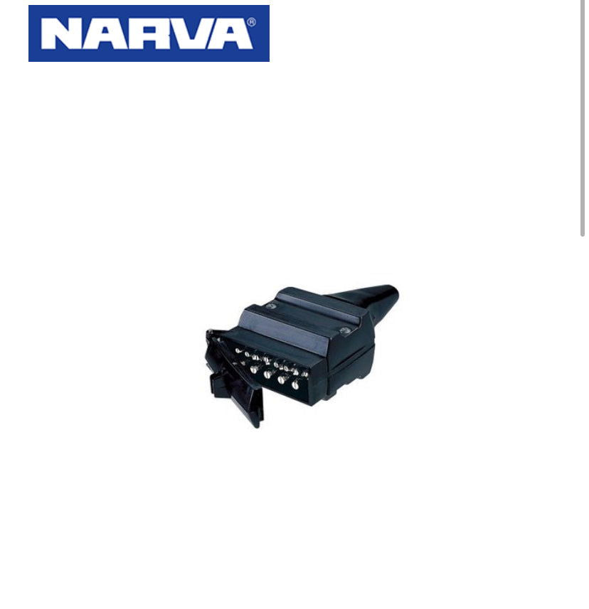 Narva 82171BL 12 Pin Flat Trailer Plug