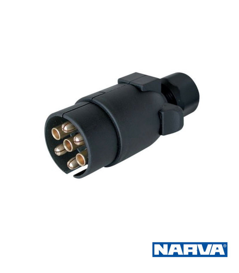 Narva Trailer Plug 7 Pin Round Large - Plastic - 82181BL