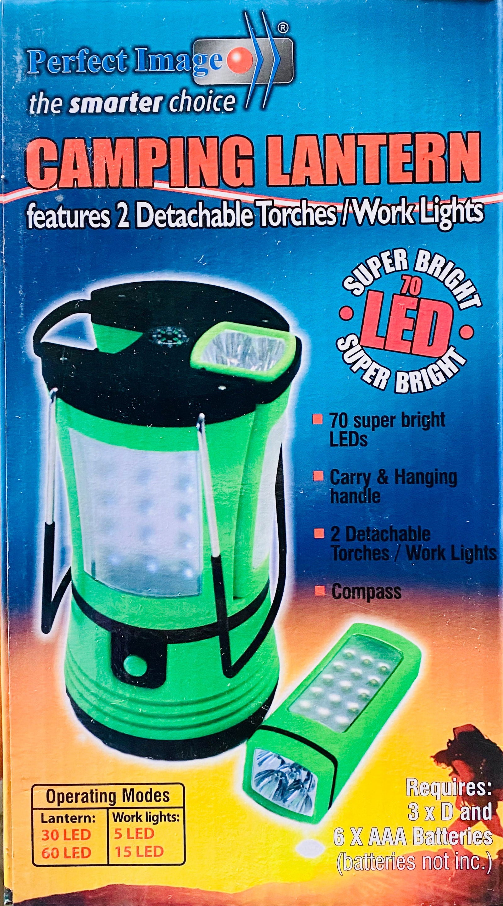 Perfect Image LED Camping Lantern With Detachable Torch