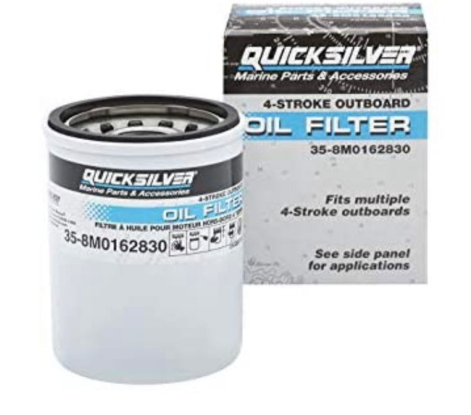 Quicksilver 8M0162830 Oil Filter - Mercury and Mariner 4-Stroke Outboards 25 HP Through 115 HP