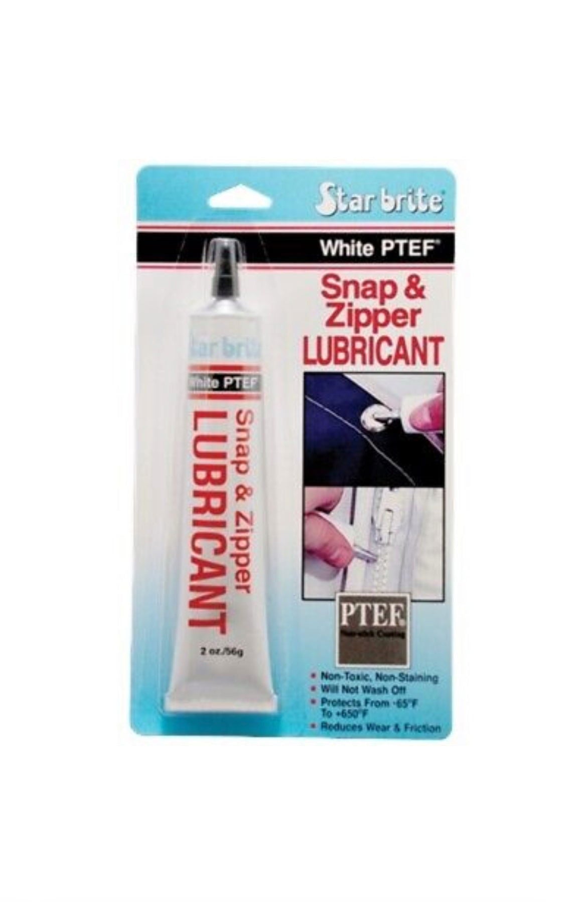 Star Brite 89102 Snap-Zipper Lubricant Tube Teflon PTEF Non-Toxic Boat Marine